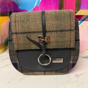 Mucros Women's Plaid Crossbody Bag - Brown and Black